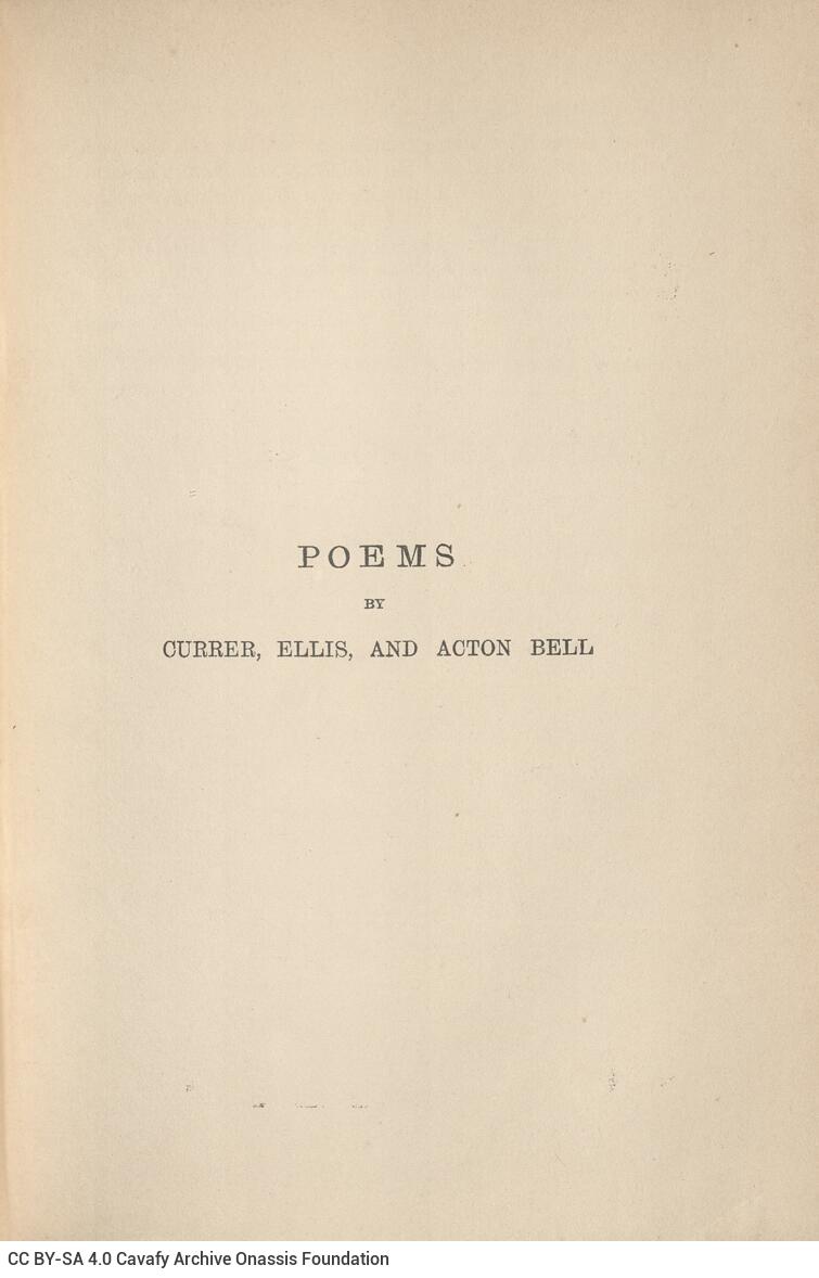 21 x 13.5 cm; 4 s.p. + [XX] p. + 546 p. + 10 s.p. + 2 s.p., l. 1 C. P. Cavafy’s handwritten signature in English with penci